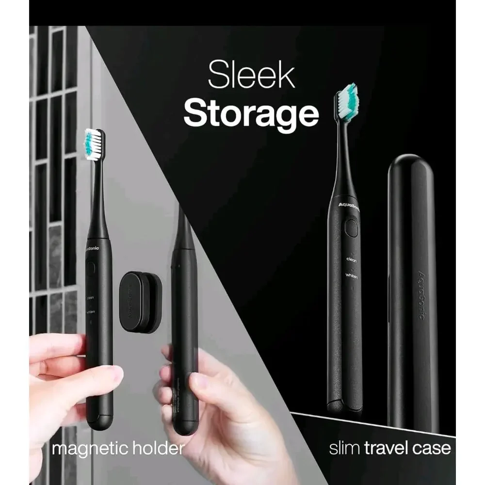 AquaSonic ICON Electric Toothbrush & Water Flosser Bundle - Travel case, chargin